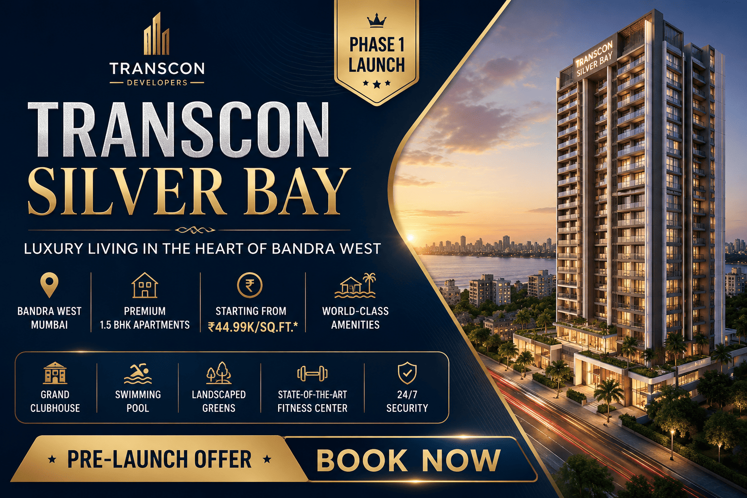 Transcon Silver Bay - Luxury Apartments Bandra West